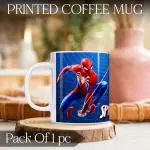 ZYOZIQUE Superhero Theme Printed Coffee Mug | Ceramic Coffee Mug for Gifts - 325 ml, Printed Coffee Cup