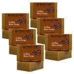 Simply Vedic 6-Pack Exfoliating Spiced Coffee Bean Soap Bars Gift Set For Men & Women