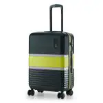Nasher Miles Mexico Hard-Sided Polycarbonate Check-in Dark Green And Lime 24 inch |65cm Trolley Bag