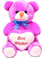Kashish Trading Company Purple Best Wishes Teddy Bear 60 Cm - 24 inch (Purple)