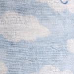 BabyHop 100% Natural Cotton Muslin Swaddle Blankets for Baby Boys and Girls (2pcs, Unisex) Soft, Breathable, Skin Friendly, Apt for PhotoShoots (Light Blue, White Multicolour)