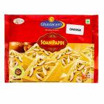 GHASITARAM'S Tasty And Healthy Soan Papdi(Orange), Indian Dessert Soft Flaky Sweets, Indian Sweets, For Every Occasion (250g)