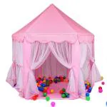 Goyal's Baby Dream Kids Play Tent House for Children Play Indoor Outdoor Games (Castle Pink)