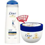 Dove Intense Repair Shampoo, 180 ml & Dove Dove Intense Damage Repair Hair Mask Formulated With 1/4Th Moisturizing Cream & Keratin Actives Mask 300 ml Combo pack (1+1)