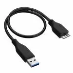 AdzMozi Cable45cm Hard Disk Cable High Speed Micro USB 3.0 Cable A to Micro B for External and Desktop Hard Drives HDDS Camera Card Readers Enclosure