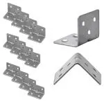 M.H. Super Right Angle Connector Joinery Fittings, 2.5M Length x 3.5CM Width, Set of 50 Pieces, Stainless Steel Brackets