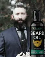 KURAIY Natural Growth Beard Oil Grow Beard Thicker & More Full Thicken Hair Beard Oil For Men Beard Grooming Treatment Beard Care