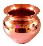 OREAYU 1 Pcs Copper Lota, Drinking Serving Water, Yoga and Ayurveda Health Glass, 400 Ml (1 Lota)