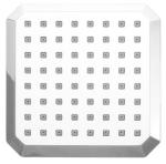ibath Genuine 4X4 inch Silver finish 64 jets ABS Square Overhead Shower for bathroom