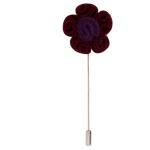 PELUCHE Florwer In Flower - Maroon Colored Brooch/Lapel Pin For Men
