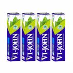 Vi-John Shaving Cream For Men, ICY Mint Shaving Cream With Tea Tree Oil, Vitamin E and Bacti- Guard Formula, For All Skin Types, Heals, Moisturizes & Smoothens Skin (125gm Each- Pack of 4)