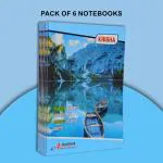 Krisha Book Manufacturing- Long Notebook - 192 Pages, Single Line (Pack Of 6 )