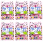 SAMVARDHAN 2 Side Sweet Rabbit Coloring Board with 6 Painting Colors for Kids (Pack of 6)