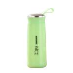 Welour Glass Green Nice Water Bottle With Hand Ring - 500 Ml