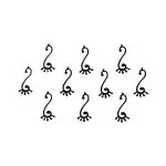 Comet Busters Indian Black Bindi (BIN421) Pack of 1