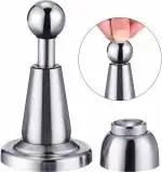 LAPO Stainless Steel 4 inch Door Magnet Stopper/ Door Magnets for All Door(Silver Finish)Pack of 2