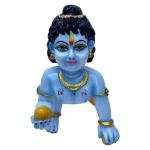 MurtiHome Laddu Gopal Bal Gopal & Baanke Bihari Made of Marble Embrace Divine Serenity & Devotion in Every Detail (12 Inches) Blue Colour