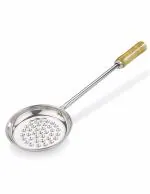 Tiara Flora Wooden Handle Stainless Steel Deep Fry Strainer