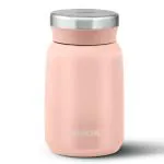 Borosil Hydra Carry Mate Pink 500 ml Stainless Steel Double Wall Vacuum Insulated Soup Flask & Food Jar with Screw Lid | 12 Hours Hot & 13 Hours Cold