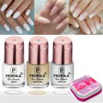 Perpaa Base Coat, Top Coat, White Nail Polish Nail Polish (Pack Of 3)