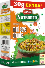 Ashok Mini Soya Chunks High Protein and Pure Vegetarian 230g Pack of 2