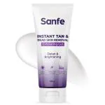 Sanfe Instant Tan & Dead Skin Removal Exfoliating Gel | Visibly Removes Tan | AHA Exfoliation in Minutes | Smooth & Bright Skin | 200g
