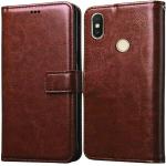 Flip Cover for Mi Redmi Y2 (Brown, Pack of: 1)