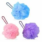 Lonekart Bath Round Loofah for Bathing (pack of 3)