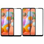 Kite Digital Samsung A11/M11 Black 5D/6D/11D/21D Premium Tempered Glass Screen Protector Slim 9H Hard 2.5D (Pack of 2)
