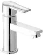 SUPREME GRIK SINGLE LEVER BASIN MIXER WITH CHROME FINISH | DOUBLE WATER HOT AND COLD | FULL BRASS BODY | SNGR-14