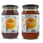 Goldwyn Honey: Berry & Jamun - Raw Pure Natural Organic Unprocessed - Combo Pack (2 x 500 Gm)