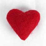 MAANAV ETHANICITY Pure Red Valentines Wool Felt Heart approx 3 inches in size,12 Pcs garland, wedding decoration wool heart beads, Christmas tree decoration