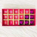 Expelite Bhai Dooj gift for sister-World Best Sis-18 Chocolate Gift Box Bars (18 x 22.22 g)