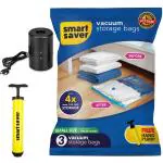 Smart Saver Premium Pack of 3 Small Bags with Electric Pump