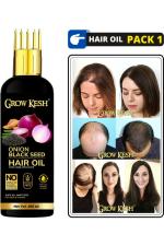 Growkesh Onion Black Seed Hair Oil With Comd Applicator 100 Ml (Pack Of 1)