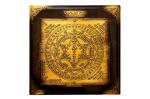 Rudra Centre Dhanvantri Yantra in Brass Antique Finish, 6 x 6 in