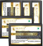 Badahair Handmade Activated Charcoal Soap, 125 G (Pack Of 5)