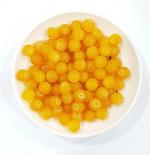 Goonmala Glass beads for bracelet, Rakhi, Jewellery making 8mm ,Yellow colour 100 pieces