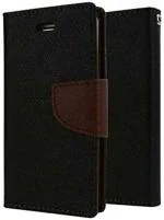 AmericHome Infinix Smart 5, Model X657, X657C Brown Artificial Leather, Rubber, Cloth Grip Case Flip Cover