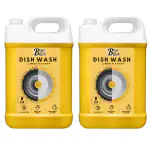 BLISS & BLUSH Dish wash Liquid yellow 10Liter 100% Plant-Based, Paraben & Phosphate Free, Creamy foam, Safe for Child and Pet Utensils