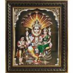 pujaNpujari Lord Narasimha Photo Frame for Pooja Room (29.21 * 36.83 cms)