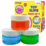 HOTKEI (pack of 3 slimes) Multicolor fruit scented DIY magic toy slimy slime clay gel jelly putty set kit toys for boys and girls kids slime 100gm