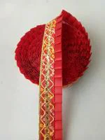 KHODU Women Gota Patti Lace Border for Bridal Dresses, Suits, Sarees, Falls, Lehengas, Decoration satin silk lace (9 )