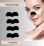 MOTGIK Nose Strips For Blackhead Whitehead Remover,Nose Pore Cleanser Strips,Deep Cleansing 4 PCS,Bamboo Charcoal