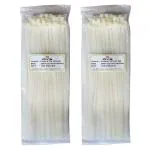 OVG White Cable Ties 12 inch (pack of 200 pcs) Nylon Self Locking With Heavy Duty Strong Zip Ties