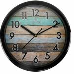 TIMOVE Analog 25 cm X 25 cm Wall Clock (Black, Blue, With Glass, Standard)