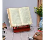 Future Works Book Reading Stand Desk Accessories for Adjustable Reading Angles Compatible with All Size Books, Tablet and Mobile All in one Book Holder for Reading (Made in India Eco Friendly) RED
