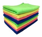 SOBBY Microfiber Cloth for Car Cleaning, Home, Kitchen, Furniture, Laptop Cleaning - 30 cm x 40 cm - 320 GSM - Multicolor - Pack of 8