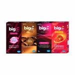 Bigfun Flavoured Condoms Combo Pack of 4(10Pcs EachPack) | Lubricated, Dotted, Ribbed Long-Lasting Condom For Men | Multi Flavoured Combo Pack | Flavour Bubblegum, Strawberry, Chocolate, Xtra time (Total 40 Pcs)