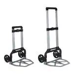 Corvids Portable Aluminium Hand Truck | 2-Year Warranty | Foldable Push & Pull Dolly Cart with Folding Wheels, Telescoping Handle, and 150 KG Weight Capacity Ideal for Home, Office & Industrial Use